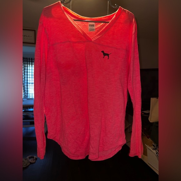 PINK Victoria's Secret Tops - PINK VICTORIA SECRET LONG SLEEVE V NECK SIZE LARGE
